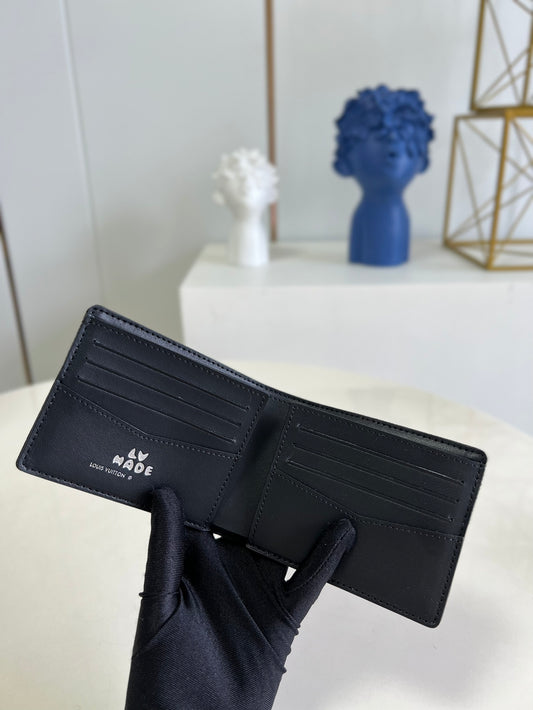 LV M81020 牛仔黑短夾