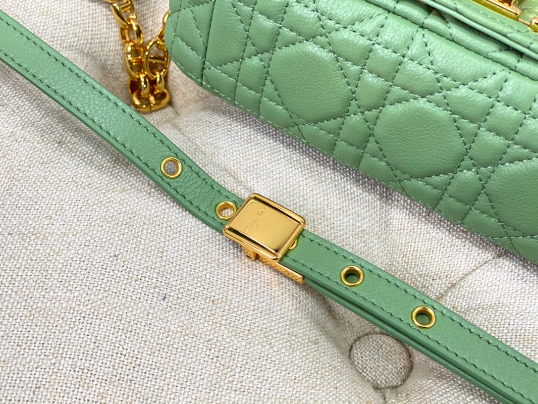 Dior Caro 小號20cm-薄荷綠小牛皮