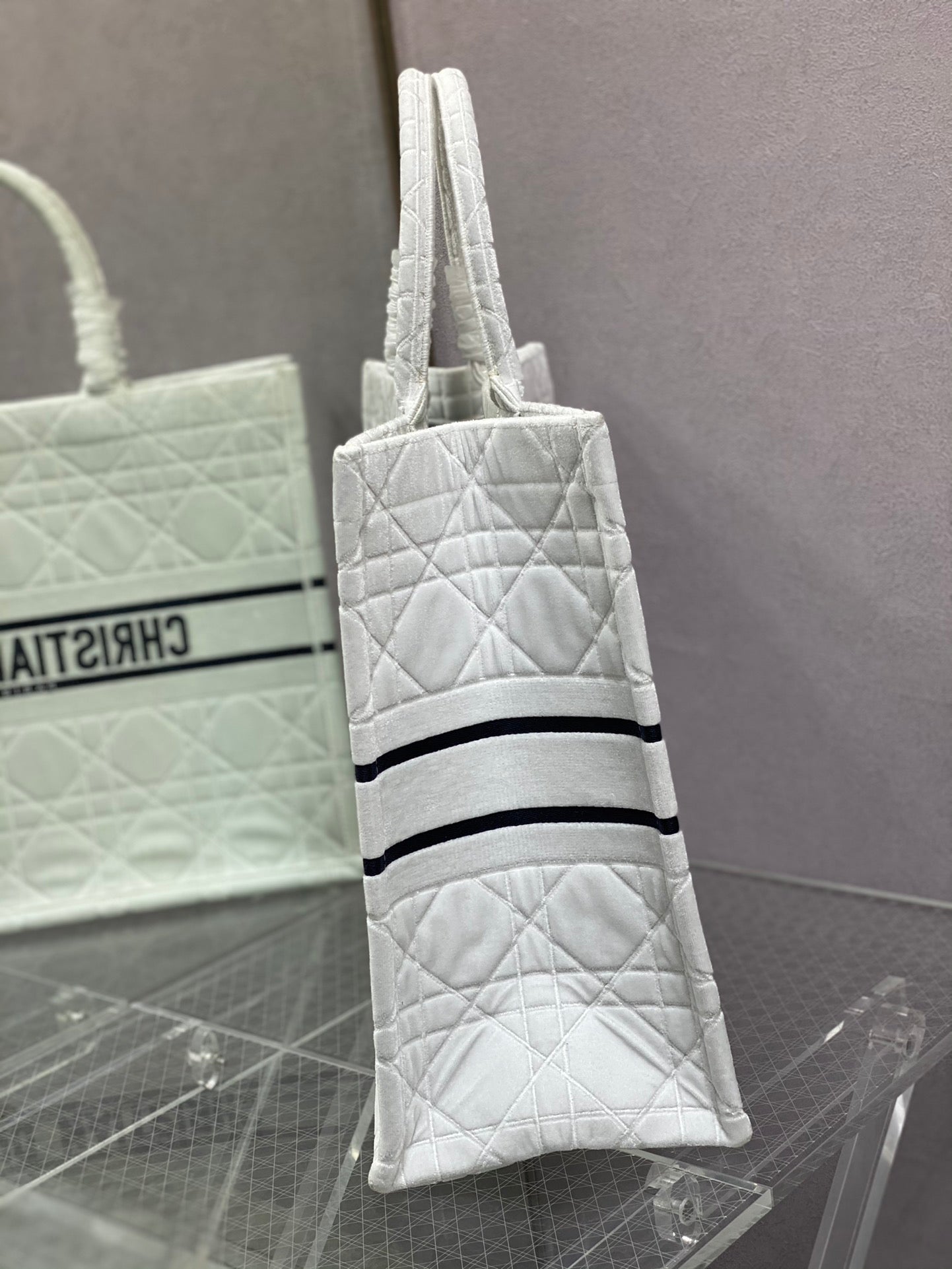 Dior Book Tote-大號41.5cm-秋冬絲絨菱格系列