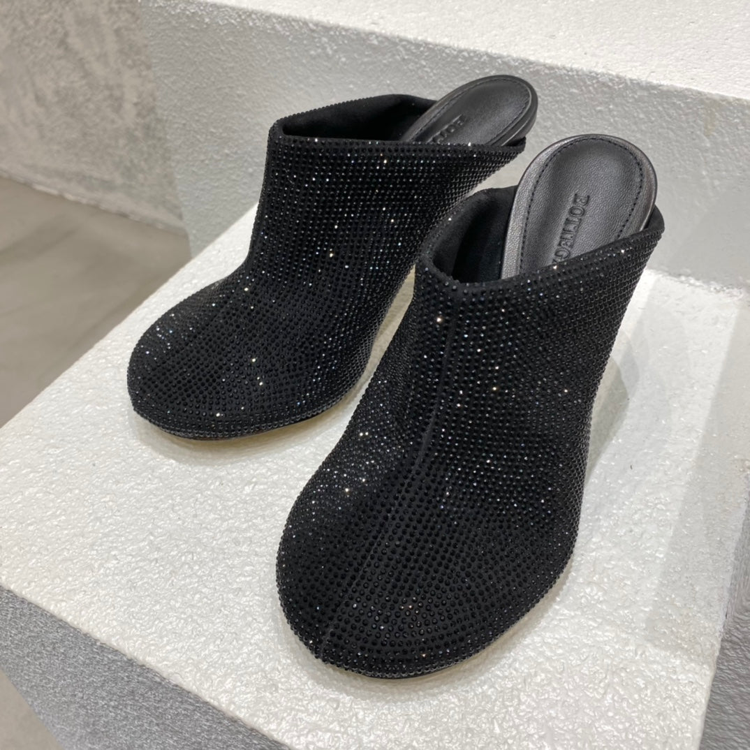 B編織-22S官網秋冬新品 高跟鑽拖 (35-39，40-42可訂製）