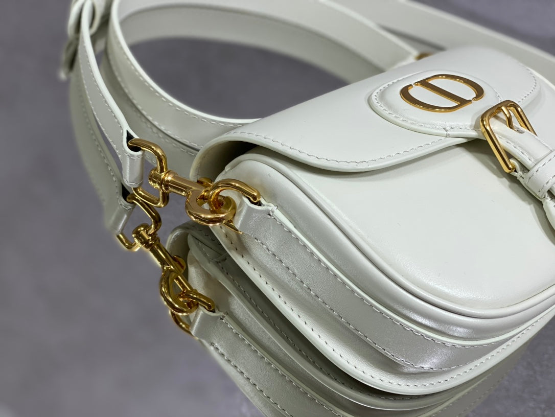 Dior Bobby-小號18cm-白色牛皮