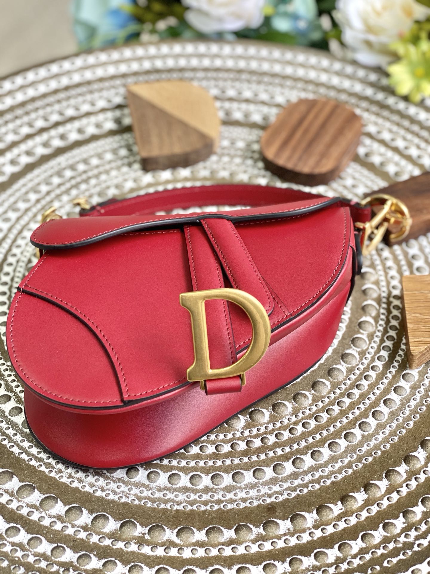 Dior Saddle 馬鞍包-平紋-小號大紅色-19.5cm