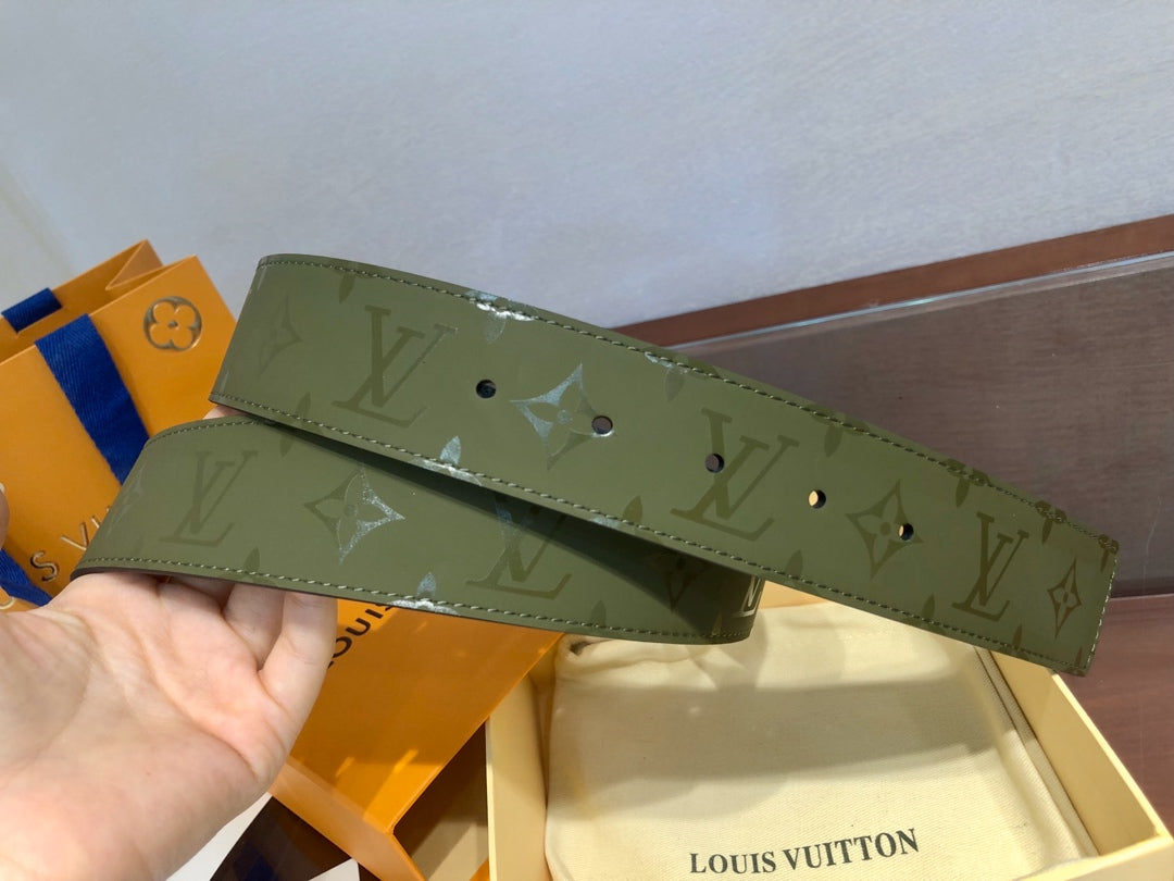 路L家-綠色皮帶-4.0cm