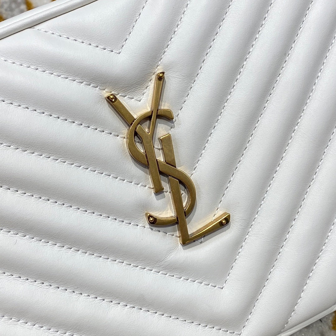 聖Y羅-Lou Bag 相機包-白色金扣