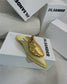 Jil sander-2022春夏 走秀新款 金屬裝飾尖頭平底拖鞋