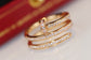 Cartier 三圈釘子戒指-玫瑰金-滿鑽