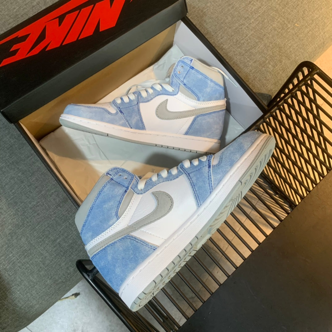 N1K- Air Jordan 1高筒板鞋 休閒鞋 水洗藍霧色