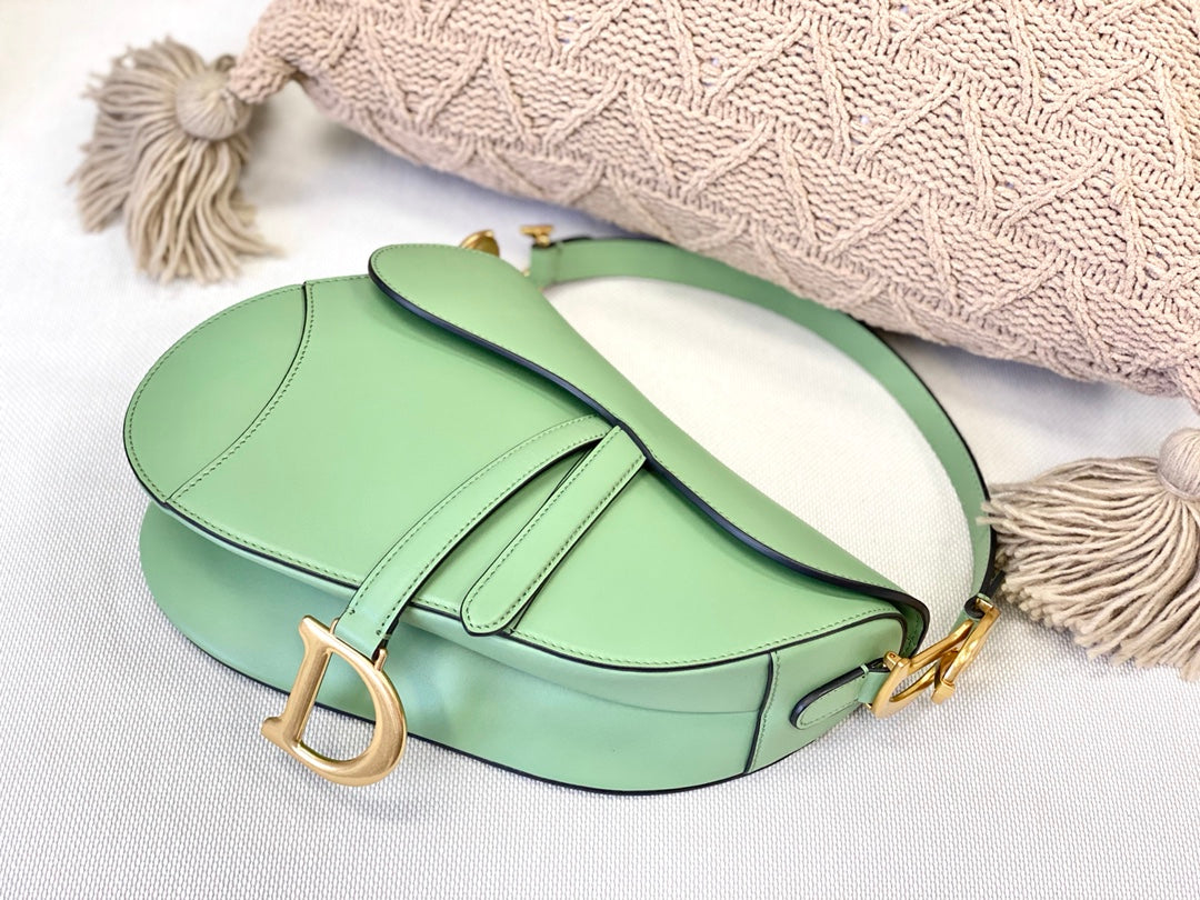 Dior Saddle 馬鞍包-平紋-大號薄荷綠-25.5cm