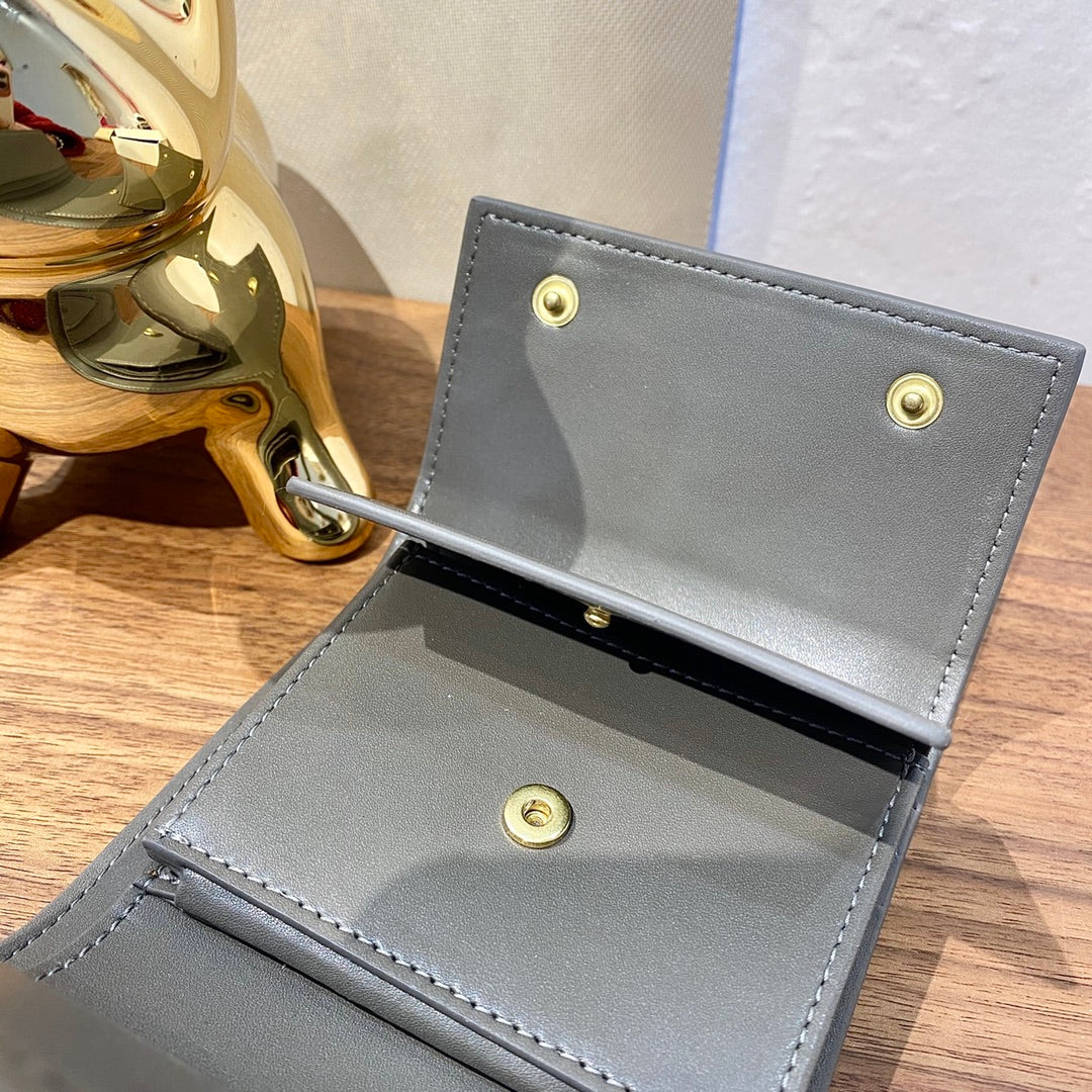 Celine STRAP 小號粒面三折短夾