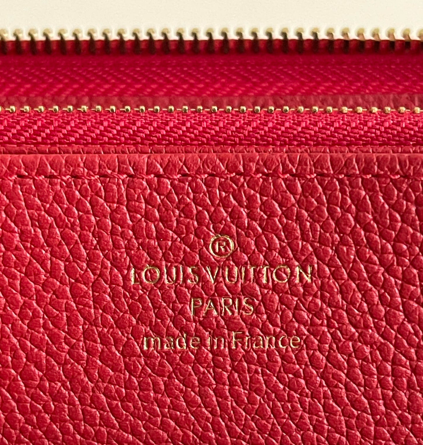 LV 經典拉鍊長夾 M61865 紅色