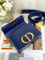Dior 蒙田 Mini Box-金扣-17.5cm-深藍