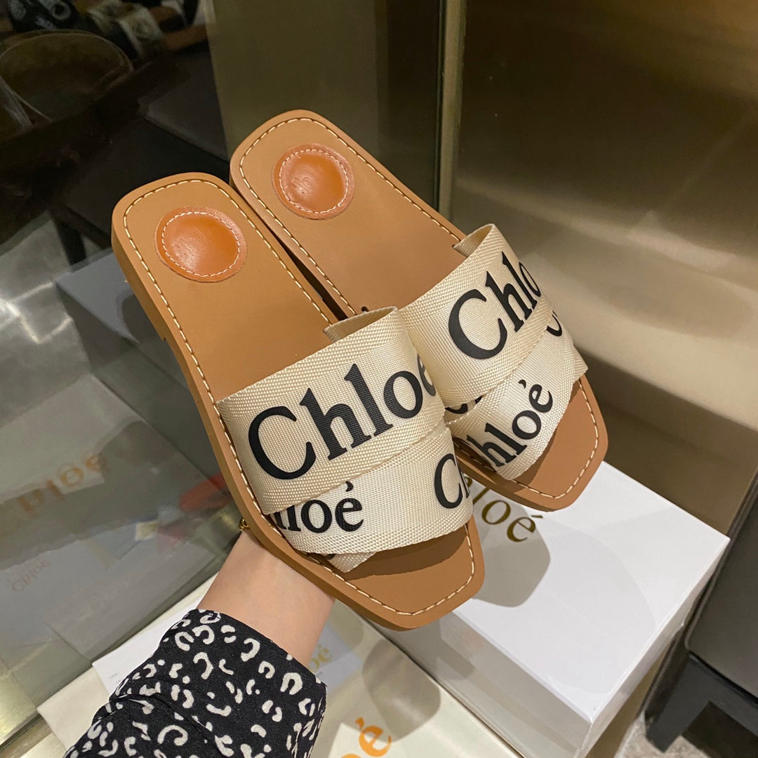 Chloe鞋-Chloe Woody Logo 拖鞋