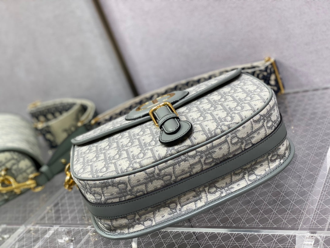 Dior Bobby-大號27cm-灰色老花