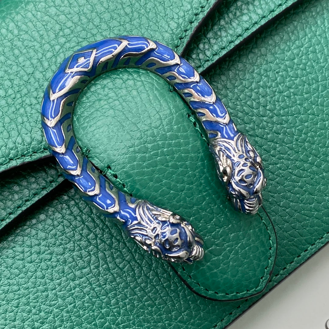 古G家-荔枝紋綠色酒神包 25*13.5*7cm