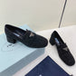 Prada 鞋-Prada 貼鑽 低跟樂福鞋（黑）