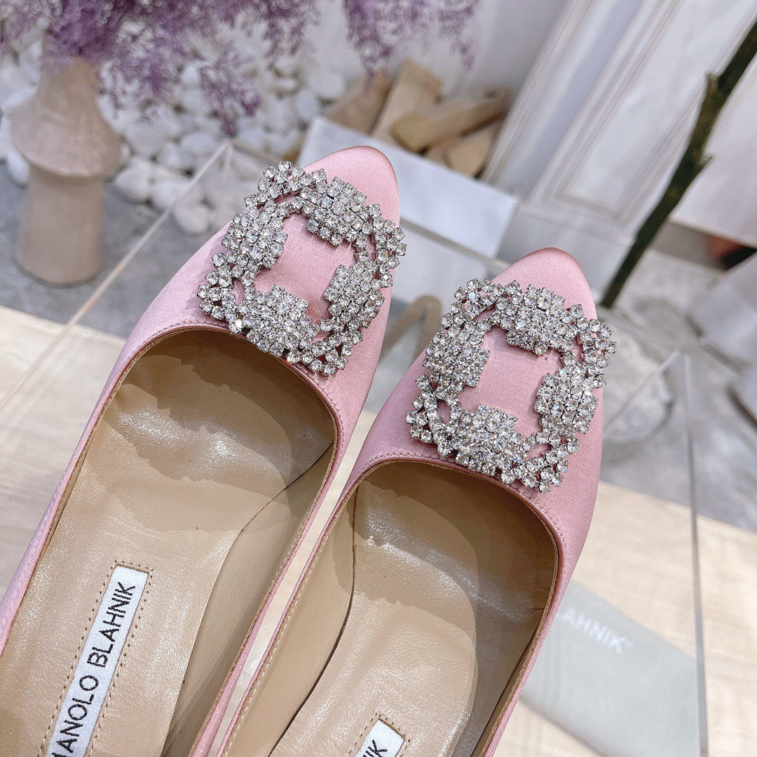 Manolo Blahnik-尖頭 高跟鞋 細跟鞋 粉色