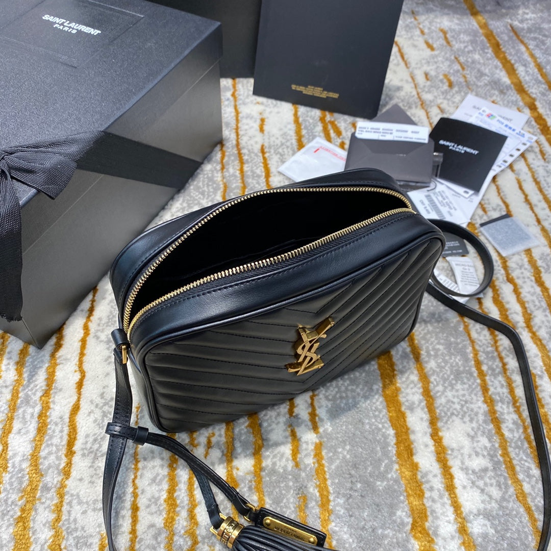 聖Y羅-Lou Bag 相機包-黑色金扣