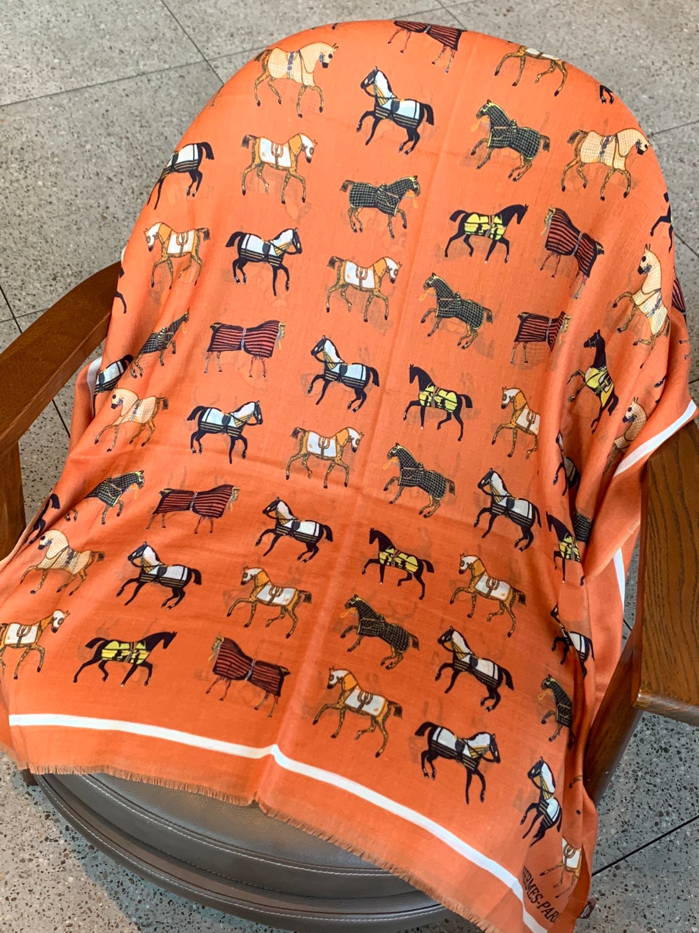 小愛款-頂級工藝羊絨長圍巾 100*200cm 橘色