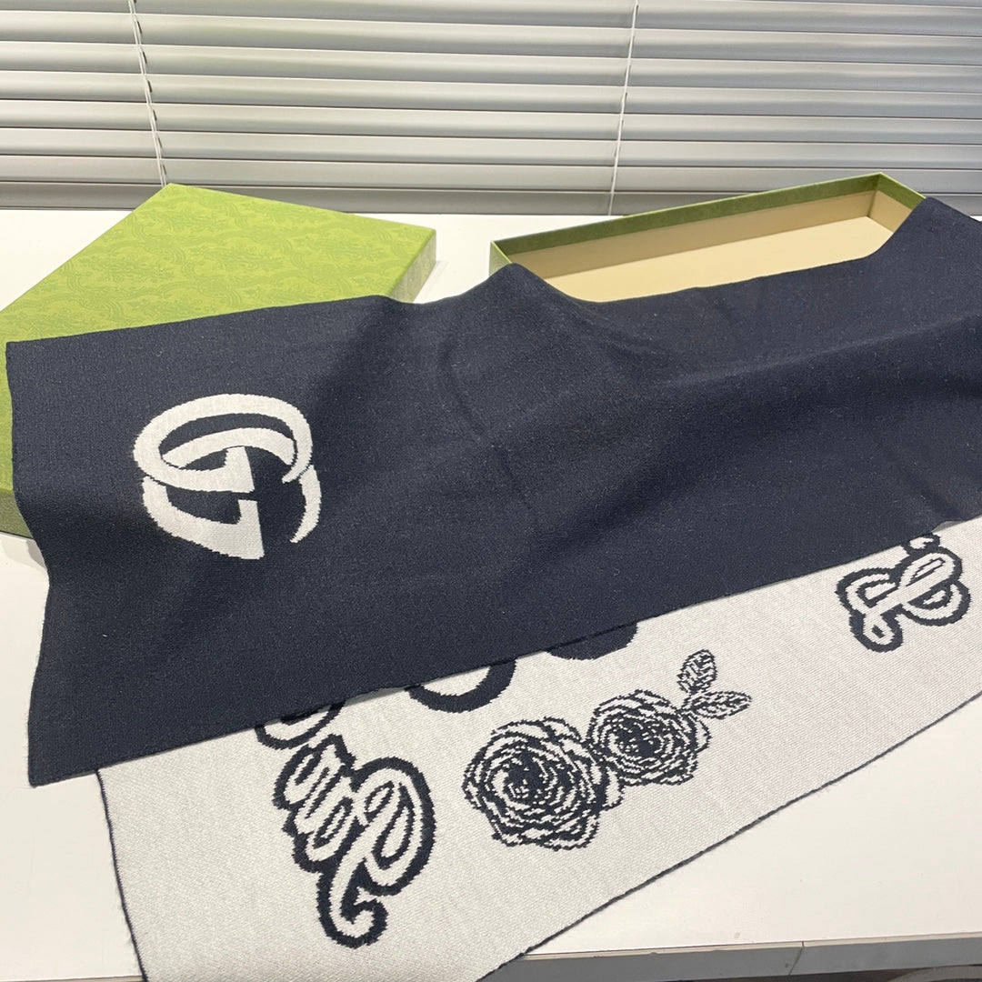 古G家-羊絨針織圍巾 30*180cm 100%羊絨
