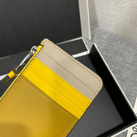 Loewe 拉鍊拼接卡包