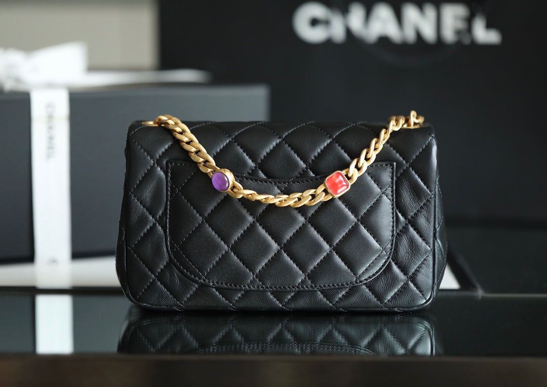 Chanel 寶石鏈條CF口蓋包