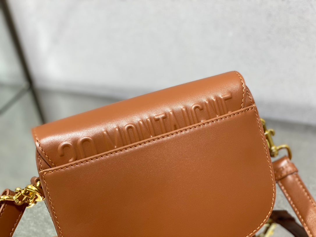 Dior Bobby-小號18cm-棕色牛皮
