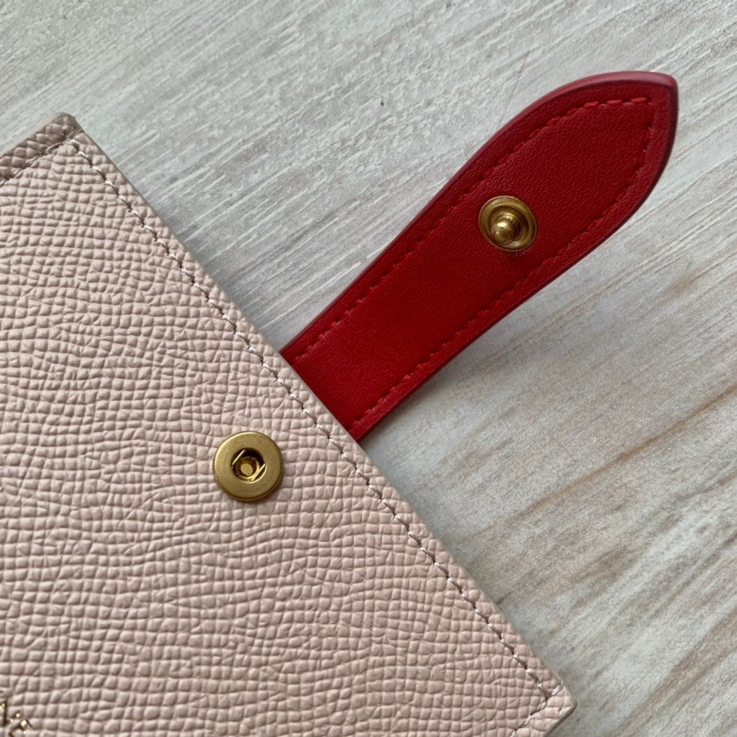 Celine 粒面牛皮風琴卡包