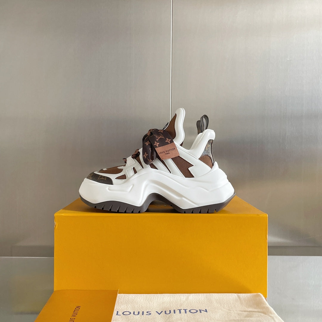 路L家-2023新款 Archlight 2.0 Platform系列 運動鞋老爹鞋 蝴蝶結咖色