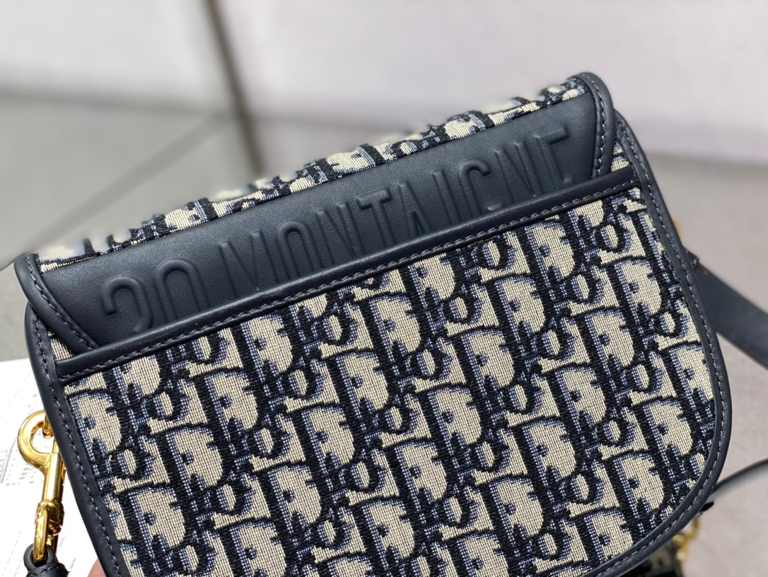 Dior-Bobby包 oblique系列秋冬 中號 經典藍布