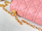Dior Caro 大號28cm-裸粉小牛皮