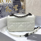 Dior-Caro 菱格紋 胖胖包 小號 黑色