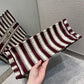 Dior Book Tote-大號41.5cm-酒紅色條紋