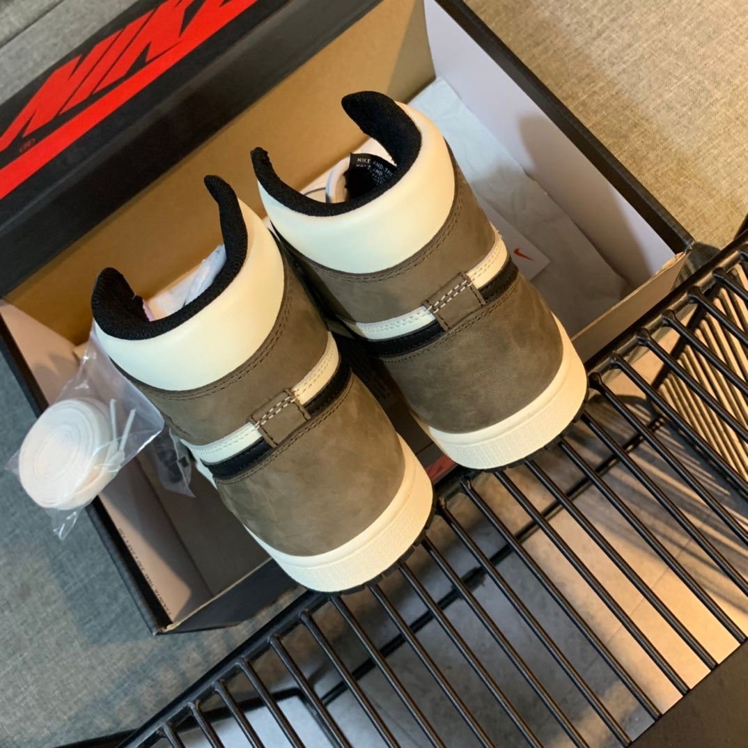 N1K- Air Jordan AJ1 高筒板鞋 黑咖色