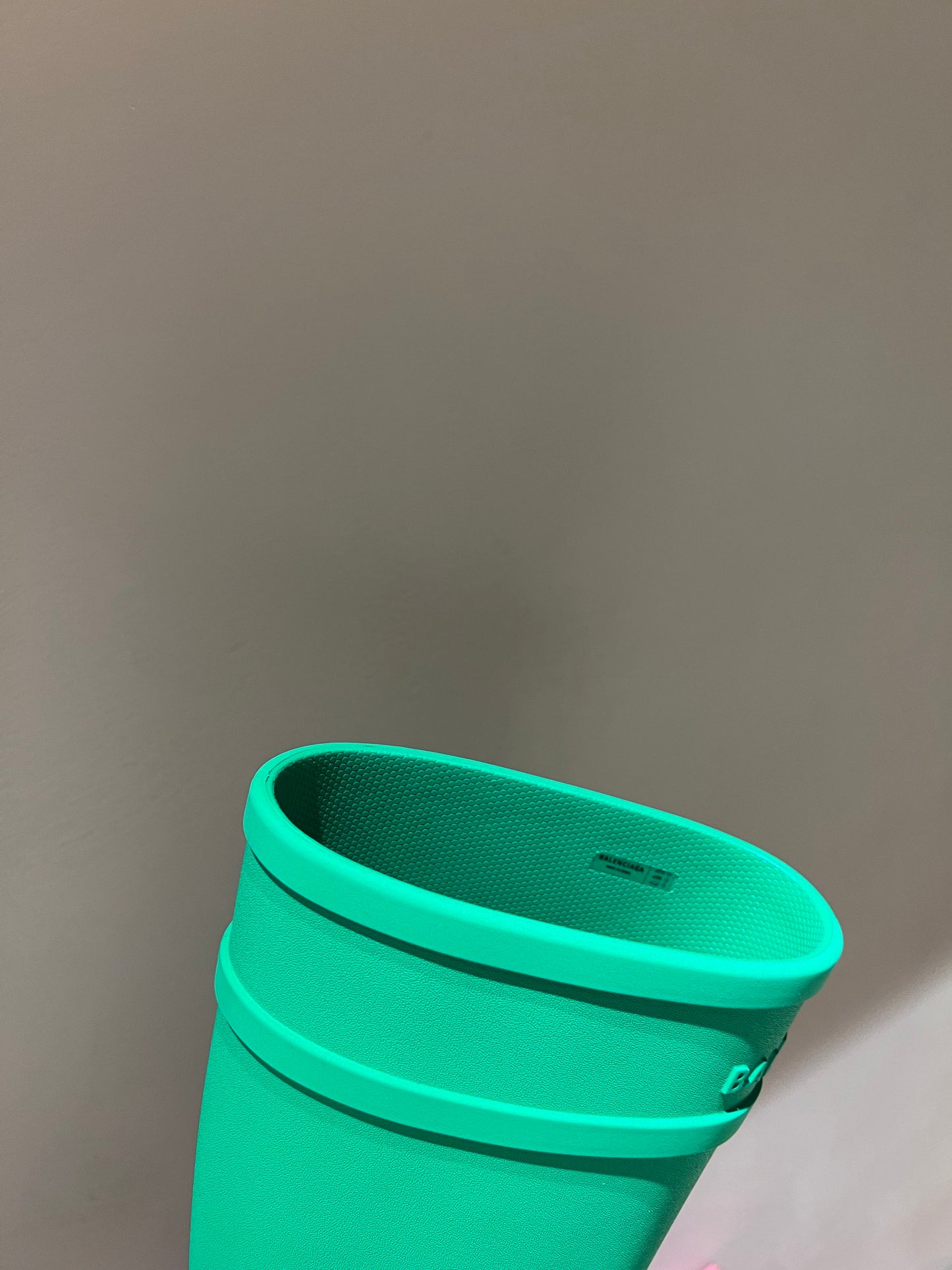 巴黎世-2022秋冬 x Crocs 防滑厚底雨靴 湖水綠