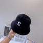 賽C家-毛毛絨漁夫帽 黑色