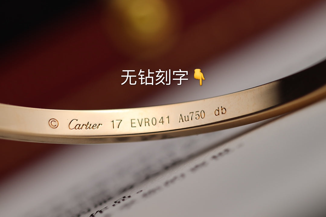 Cartier Love細版手鐲-無鑽/滿天星