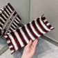 Dior Book Tote-小號36.5cm-酒紅色條紋