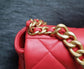 Chanel 19Bag-中號珊瑚紅
