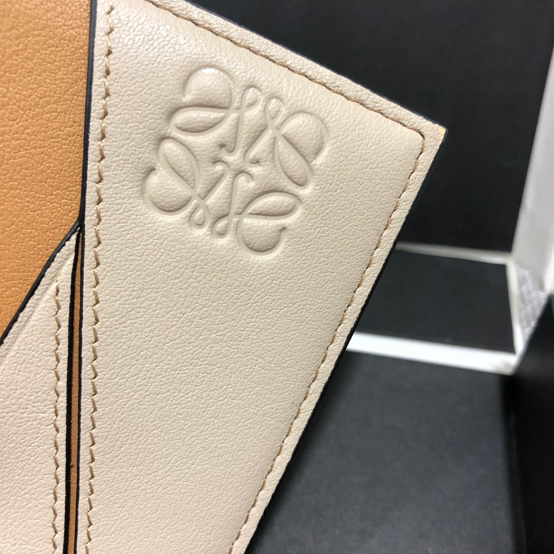 Loewe Plain Card Holder 多色拼接皮革卡包