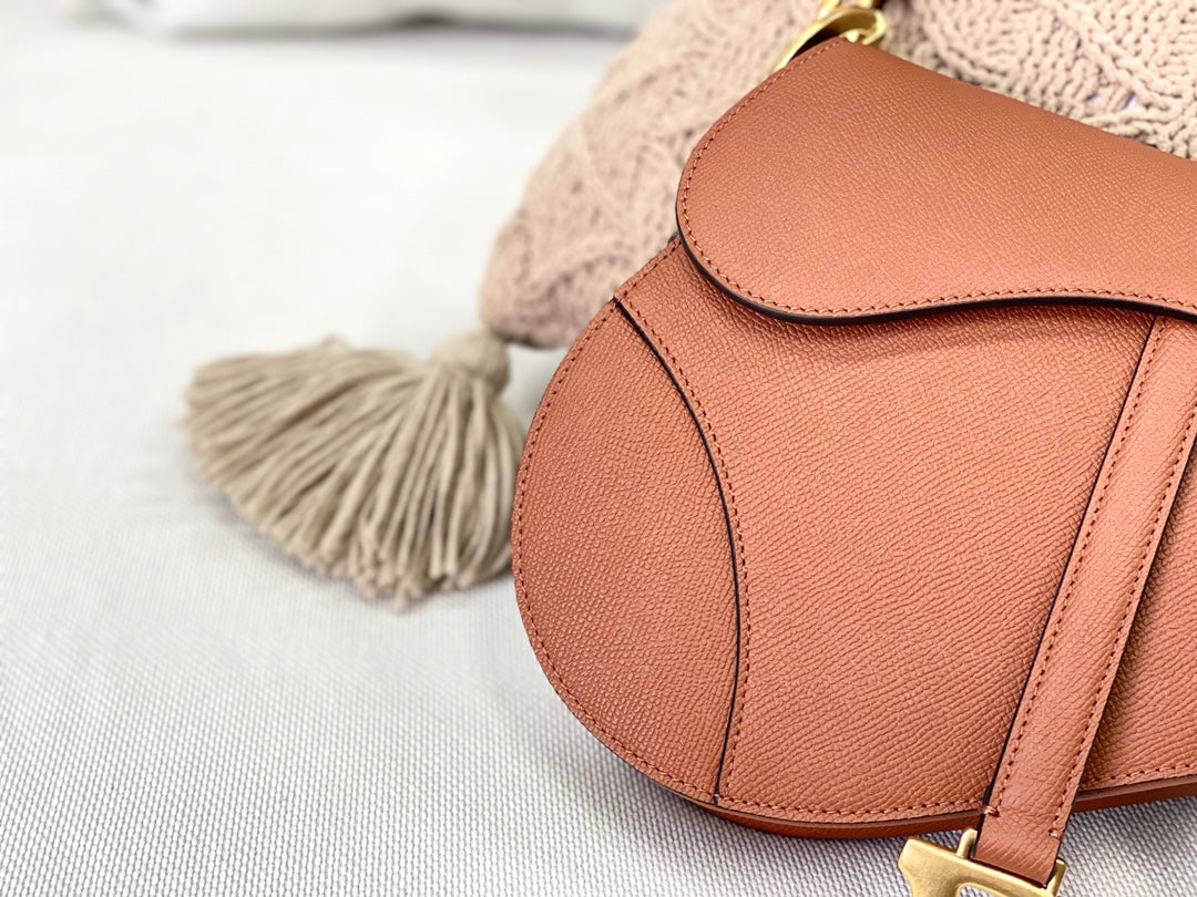 Dior Saddle 馬鞍包-平紋-大號深古銅色-25.5cm