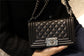 Chanel Leboy Mini-黑色胎牛皮-復古銀扣