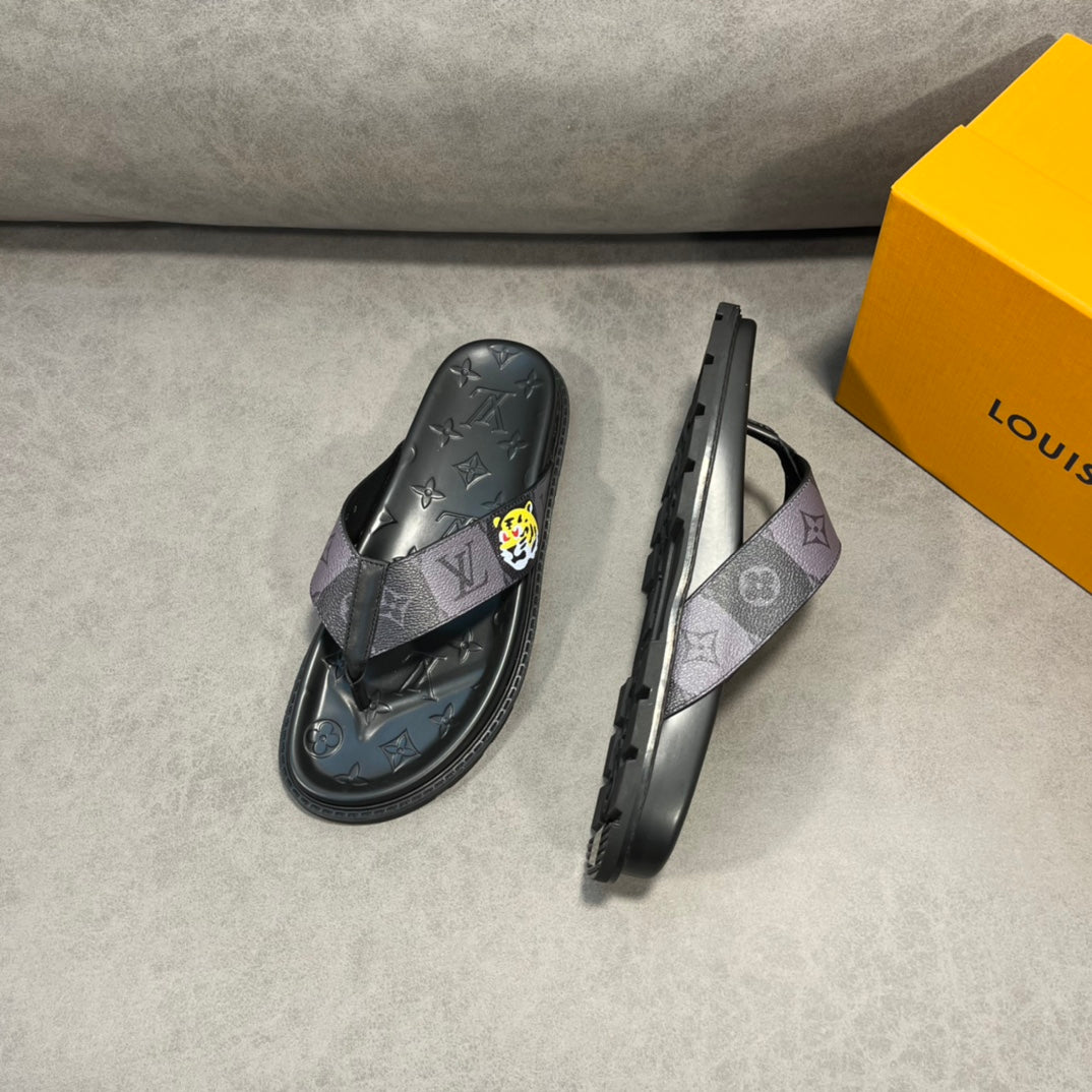 Lou-2022春夏新款 虎圖夾腳拖鞋