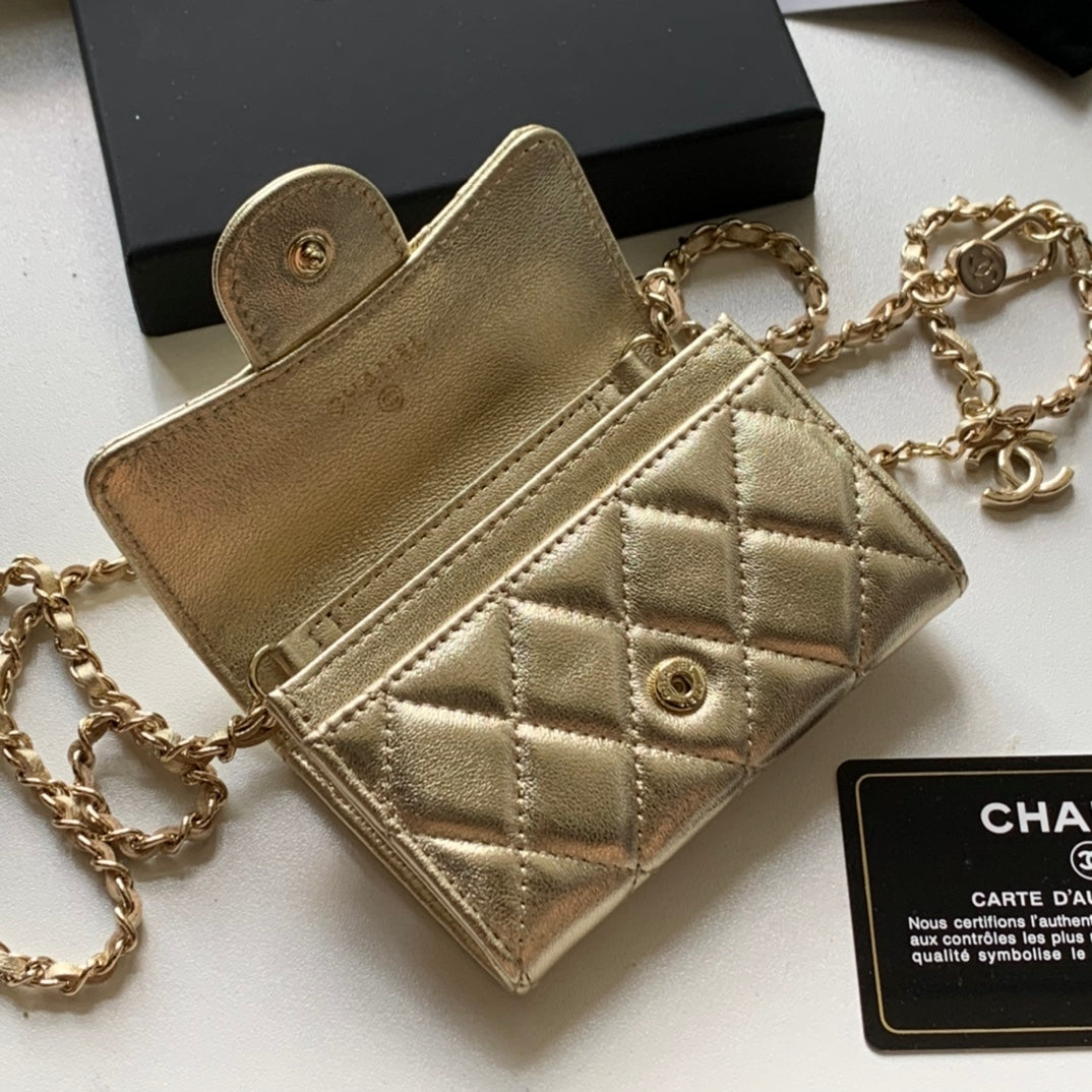 Chanel CF 鏈條零錢卡包