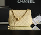 Chanel 金球方胖子口蓋包-小雞黃