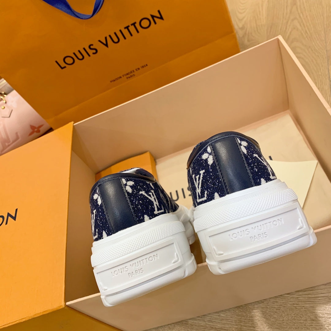 LV鞋-LV SQUAD 低筒運動 休閒鞋（牛仔藍）