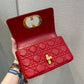 Dior Caro 小號20cm-紅色小牛皮