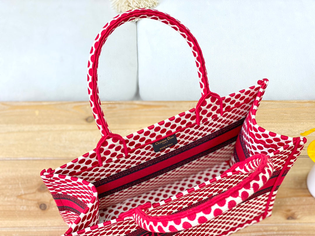 Dior Book Tote-小號36.5cm-刺繡波點