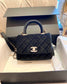 Chanel mini coco handle-黑色絲絨鑽扣