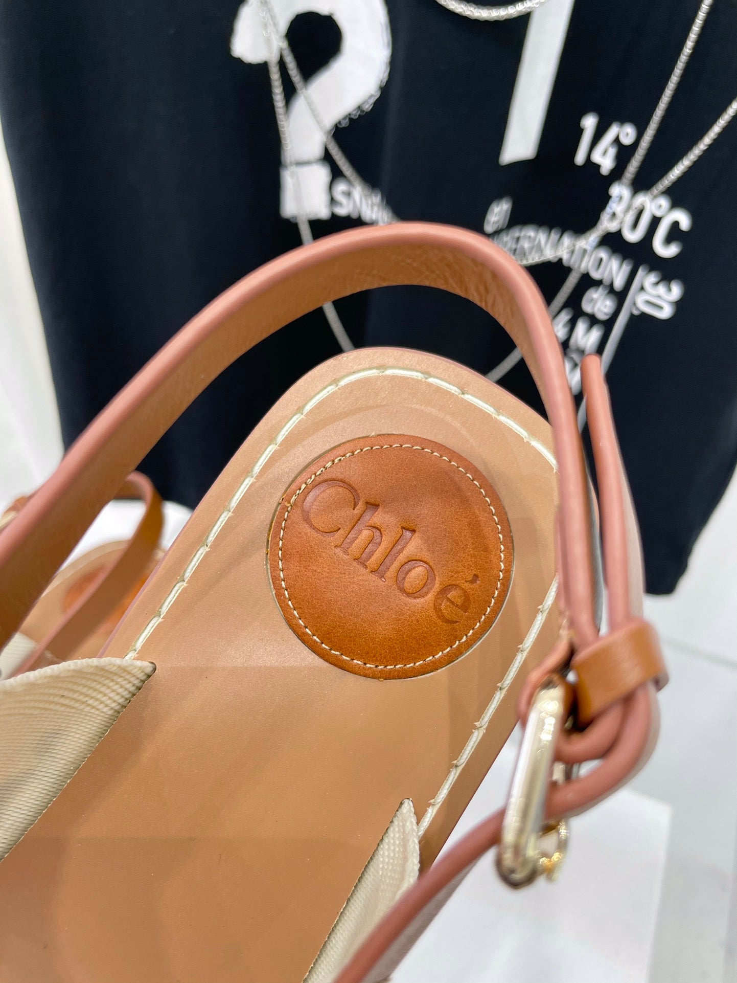 Chloe鞋-Chloe Woody Logo 涼鞋