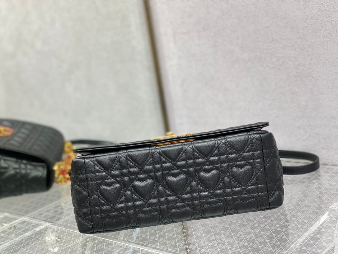 Dior-Caro 愛心七夕系列 中號 黑色